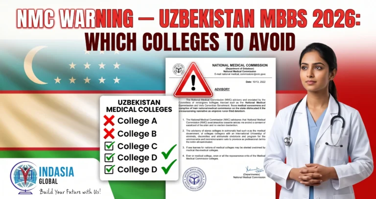 NMC warning Uzbekistan medical colleges 2026